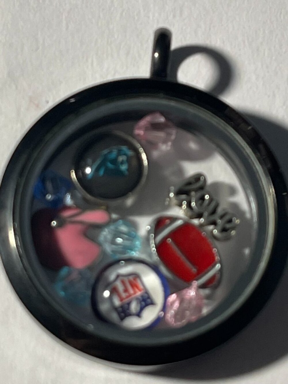 Carolina Panthers NFL Memory Charm Locket w/ 22 IN chain NEW